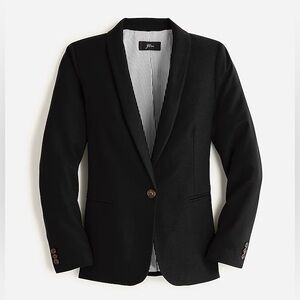 J. Crew Parke Blazer in Wool Flannel, Black, Size 10, NWT